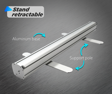 Retractable banner stand