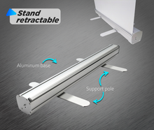 Retractable banner stand