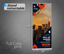 Retractable banner stand
