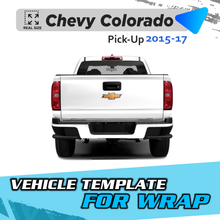 VEHICLE TEMPLATE FOR WRAP CHEVROLET COLORADO DOBLE CAB
