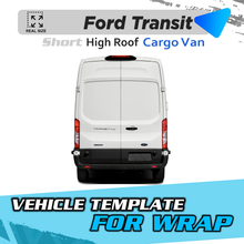 VEHICLE TEMPLATE FOR WRAP FORD TRANSIT HIGH ROOF SHORT