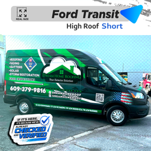 VEHICLE TEMPLATE FOR WRAP FORD TRANSIT HIGH ROOF SHORT 1:1 Scale