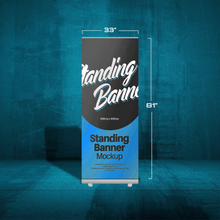 Retractible Banner Stand  33" x 81" full color print