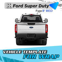 VEHICLE TEMPLATE FOR WRAP FORD SUPER DUTY 350 CREW CAB BED 8'