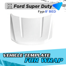 VEHICLE TEMPLATE FOR WRAP FORD SUPER DUTY 350 CREW CAB BED 8'