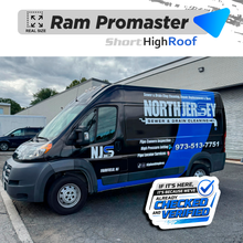 VEHICLE TEMPLATE FOR WRAP RAM PROMASTER HIGH ROOF SHORT 1:1 Scale