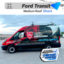 VEHICLE  TEMPLATE FOR WRAP FORD TRANSIT MEDIUM ROOF SHORT 1:1 Scale