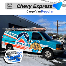 VEHICLE TEMPLATE FOR WRAP CHEVY EXPRESS CARGO VAN 1:1 Scale
