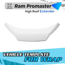 VEHICLE TEMPLATE FOR WRAP RAM PROMASTER HIGH ROOF EXTENDER