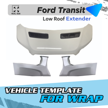 VEHICLE TEMPLATE FOR WRAP FORD TRANSIT LOW ROOF EXTENDER
