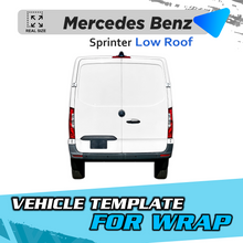 VEHICLE TEMPLATE FOR WRAP MERCEDES BENZ SPRINTER LOW ROOF