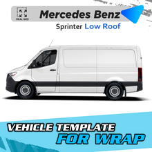 VEHICLE TEMPLATE FOR WRAP MERCEDES BENZ SPRINTER LOW ROOF