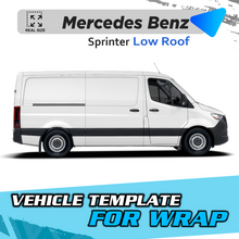 VEHICLE TEMPLATE FOR WRAP MERCEDES BENZ SPRINTER LOW ROOF