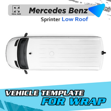 VEHICLE TEMPLATE FOR WRAP MERCEDES BENZ SPRINTER LOW ROOF