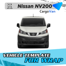 VEHICLE TEMPLATE FOR WRAP NISSAN NV 200 1:1 Scale