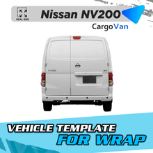 VEHICLE TEMPLATE FOR WRAP NISSAN NV 200 1:1 Scale