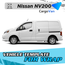 VEHICLE TEMPLATE FOR WRAP NISSAN NV 200 1:1 Scale