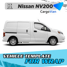 VEHICLE TEMPLATE FOR WRAP NISSAN NV 200 1:1 Scale