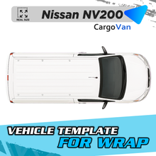VEHICLE TEMPLATE FOR WRAP NISSAN NV 200 1:1 Scale