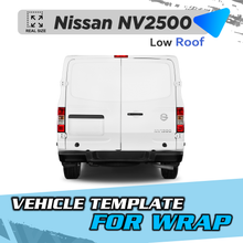 VEHICLE TEMPLATE FOR WRAP NISSAN NV1500/2500 HD LOW ROOF
