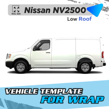 VEHICLE TEMPLATE FOR WRAP NISSAN NV1500/2500 HD LOW ROOF