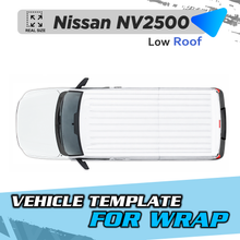 VEHICLE TEMPLATE FOR WRAP NISSAN NV1500/2500 HD LOW ROOF