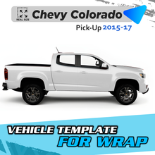VEHICLE TEMPLATE FOR WRAP CHEVROLET COLORADO DOBLE CAB