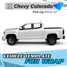 VEHICLE TEMPLATE FOR WRAP CHEVROLET COLORADO DOBLE CAB