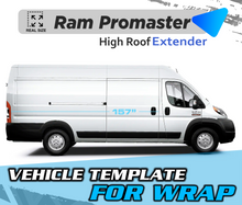 VEHICLE TEMPLATE FOR WRAP RAM PROMASTER HIGH ROOF EXTENDER