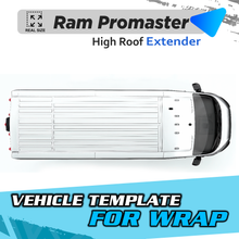 VEHICLE TEMPLATE FOR WRAP RAM PROMASTER HIGH ROOF EXTENDER