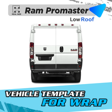 VEHICLE TEMPLATE FOR WRAP RAM PROMASTER LOW ROOF