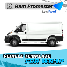 VEHICLE TEMPLATE FOR WRAP RAM PROMASTER LOW ROOF