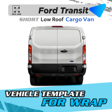 VEHICLE  TEMPLATE FOR WRAP FORD TRANSIT SHORT LOW ROOF.