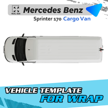 VEHICLE TEMPLATE FOR WRAP MERCEDES BENZ SPRINTER 170 BASE CARGO VAN