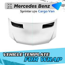VEHICLE TEMPLATE FOR WRAP MERCEDES BENZ SPRINTER 170 BASE CARGO VAN