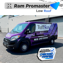 VEHICLE TEMPLATE FOR WRAP RAM PROMASTER LOW ROOF 1:1 Scale