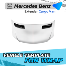 VEHICLE TEMPLATE FOR WRAP MERCEDES BENZ SPRINTER EXTENDER CARGO VAN