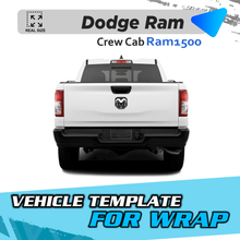 VEHICLE TEMPLATE FOR WRAP RAM CREW CAB 1500 1:1 Scale