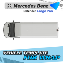 VEHICLE TEMPLATE FOR WRAP MERCEDES BENZ SPRINTER EXTENDER CARGO VAN
