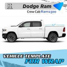 VEHICLE TEMPLATE FOR WRAP RAM CREW CAB 1500 1:1 Scale
