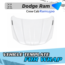 VEHICLE TEMPLATE FOR WRAP RAM CREW CAB 1500 1:1 Scale