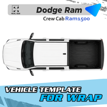 VEHICLE TEMPLATE FOR WRAP RAM CREW CAB 1500 1:1 Scale