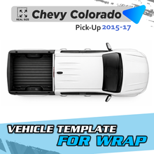 VEHICLE TEMPLATE FOR WRAP CHEVROLET COLORADO DOBLE CAB
