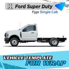 VEHICLE TEMPLATE FOR WRAP FORD SUPER DUTY 350 SINGLE CAB