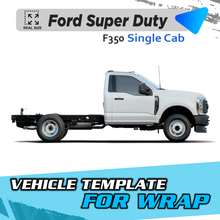 VEHICLE TEMPLATE FOR WRAP FORD SUPER DUTY 350 SINGLE CAB