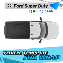 VEHICLE TEMPLATE FOR WRAP FORD SUPER DUTY 350 SINGLE CAB
