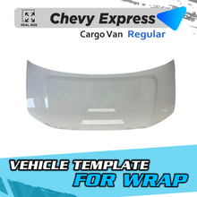 VEHICLE TEMPLATE FOR WRAP CHEVY EXPRESS CARGO VAN