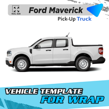 VEHICLE TEMPLATE FOR WRAP FORD MAVERICK PICKUP