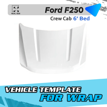 VEHICLE TEMPLATE FOR WRAP FORD F250 CREW CAB BED 6'