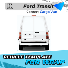 VEHICLE  TEMPLATE FOR WRAP FORD TRANSIT CONNECT OLD